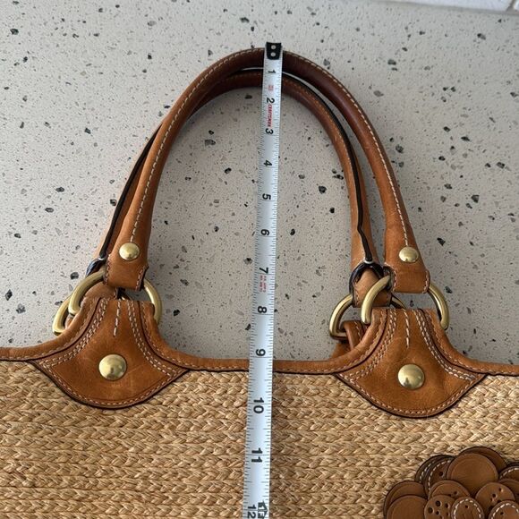 Coach Tan and Brown Tote Bag with Leather Accents - Picture 9 of 12